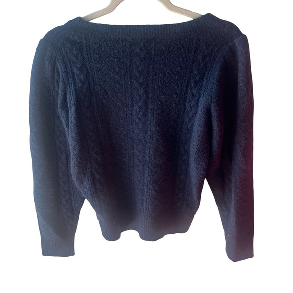 J Crew Wool Alpaca Blend knit sweater navy Womens Small - Picture 3 of 4